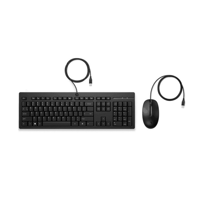 Set tastatura cu fir si mouse, Hewlett Packard, Negru