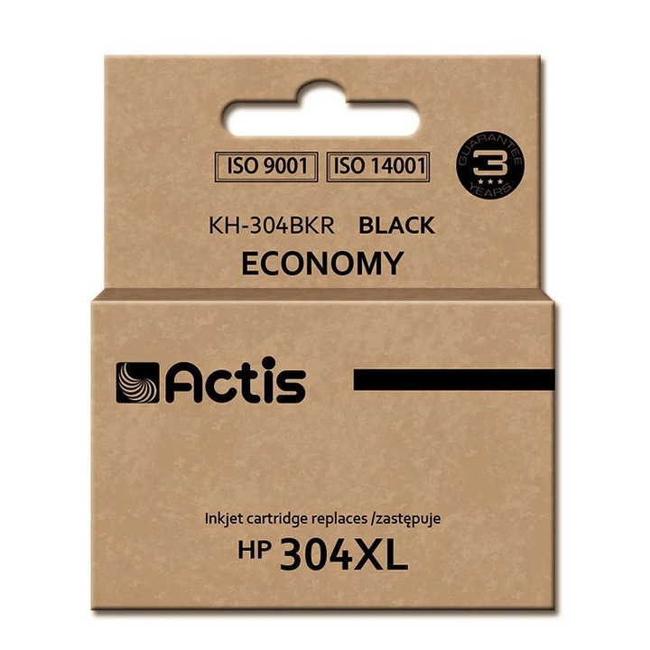 Actis, tinta HP KH-304BKR-hez (csere 304XL N9K08AE) fekete