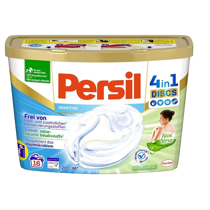 Detergent rufe, Persil Sensitive, capsule de spalat, 4in1, 16 spalari