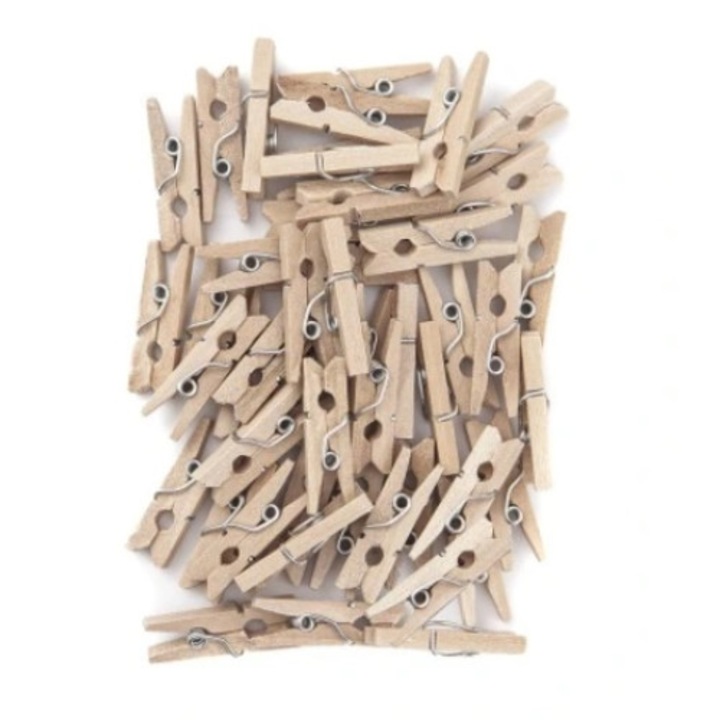 Мини дървени щипки 40 бр
