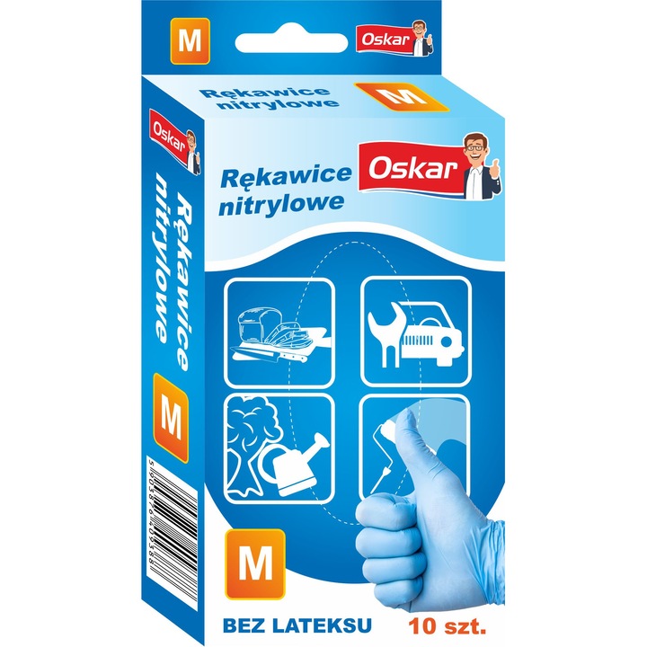 10 db-os eldobható kesztyűszett, Oskar, M