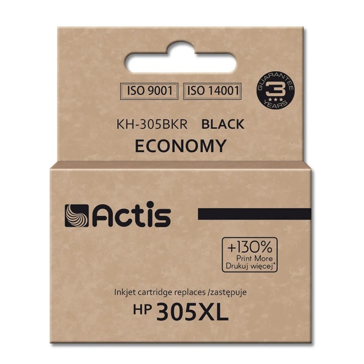 Actis (HP 305XL 3YM62AE) Tintapatron Fekete (KH-305BKR)