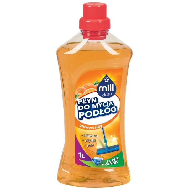 Detergent universal pentru podele, Mill Clean, Parfum de portocale, 1 L