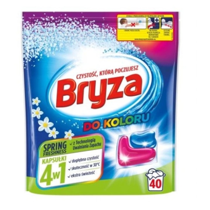 Bryza 4in1 mosókapszula, színes, 40 mosás