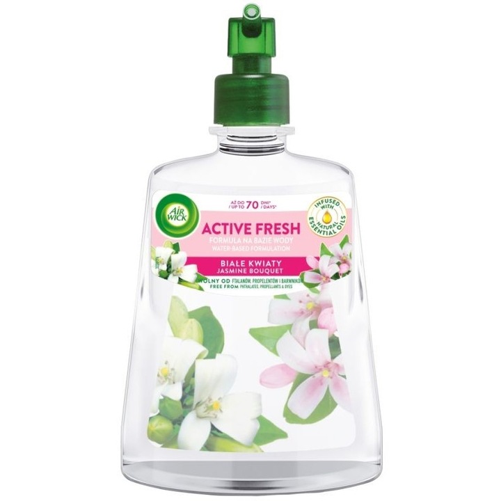 Légfrissítő utántöltő, Air Wick, Active Fresh White Flowers, 228 ml