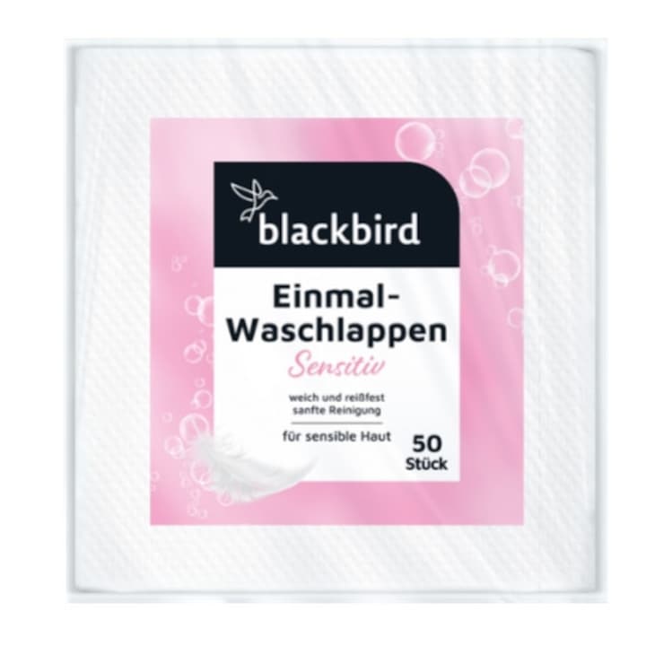 Кърпички за лице Blackbird Sensitiv, 50 броя