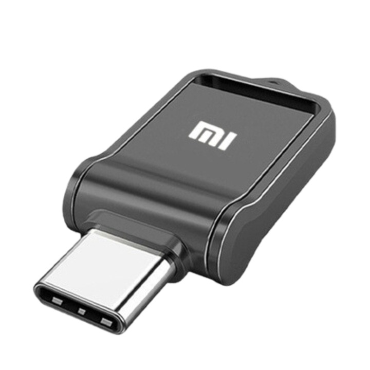 Stick Memorie USB, 2TB, USB tip C - USB tip A, Negru, Metalic