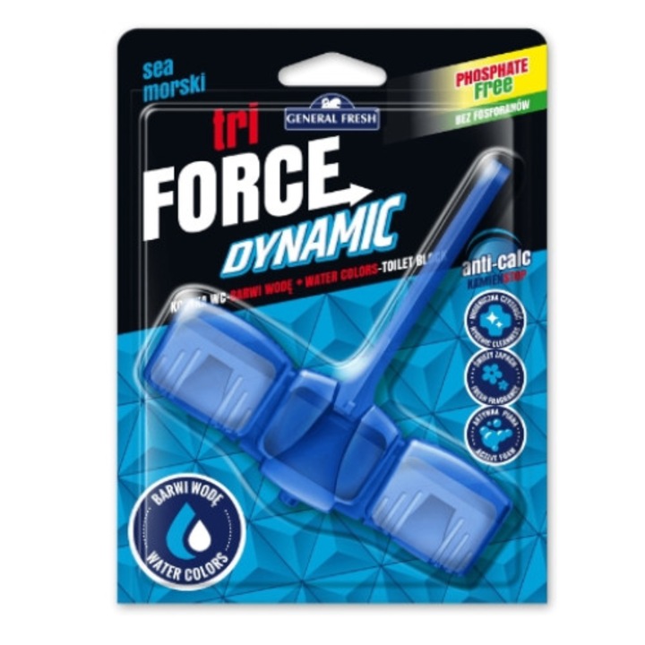 Освежител за тоалетна Tre-force Dynamic, General Fresh, Blue