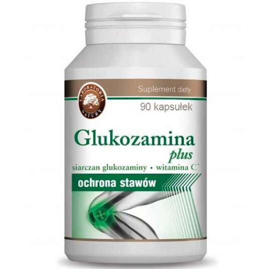 Хранителна добавка Glucosamine Plus, Laboratoria Natury, 90 капсули ...