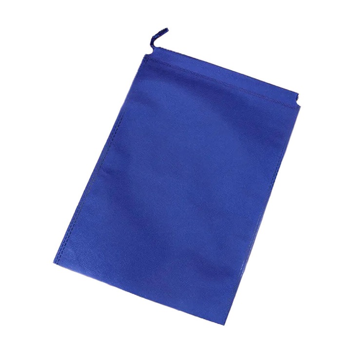 Комплект от 50 торбички от нетъкан текстил с връв, Сини, текстилни, Createur - 16x25см