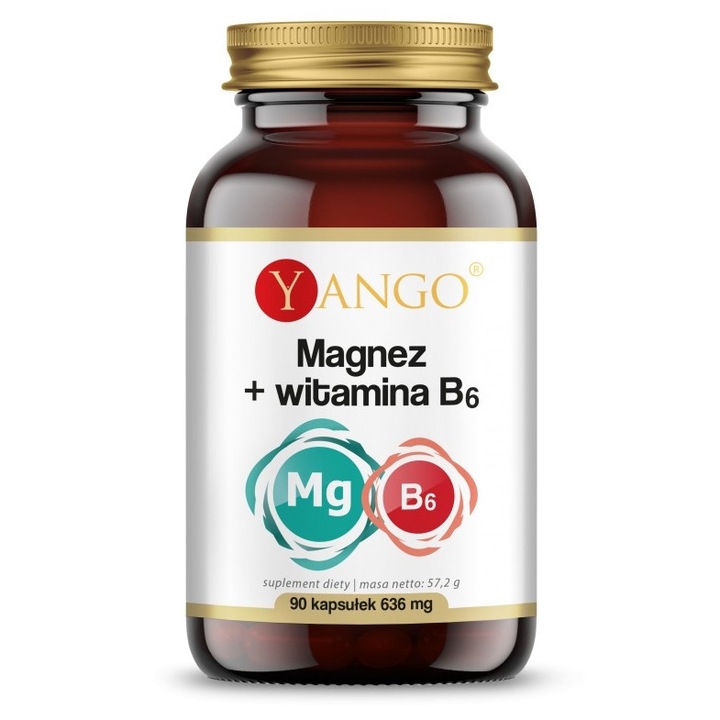 Комплект от 90 таблетки, Yango, Магнезий/Витамин В6
