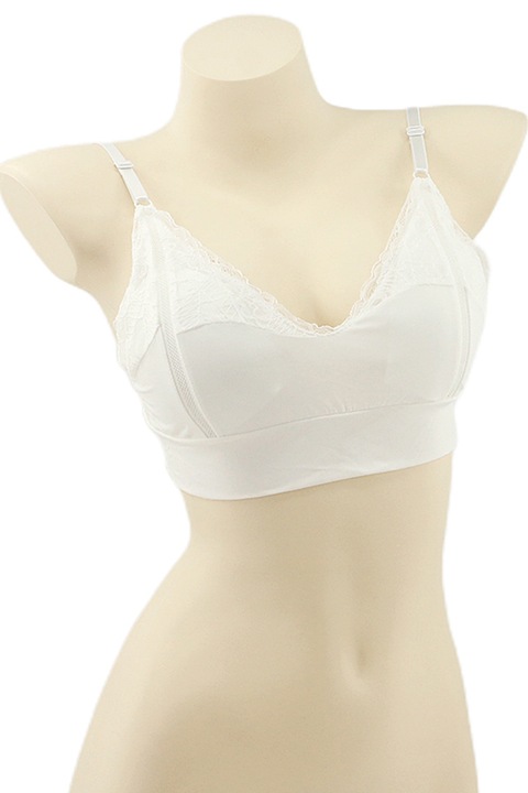 Sutien cu insertii dantela YAN-185mov 87776, Alb, M-L