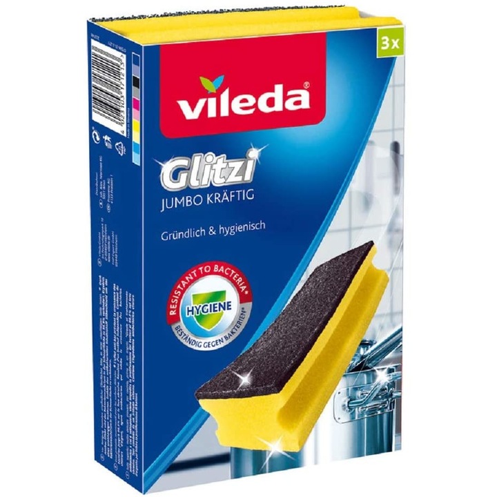 Bureti de spalat, Vileda, 3 bucati, Galben