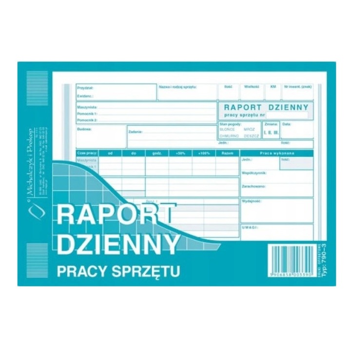 Ежедневен отчет, MICHALCZYK I PROKOP, A5, 80 листа