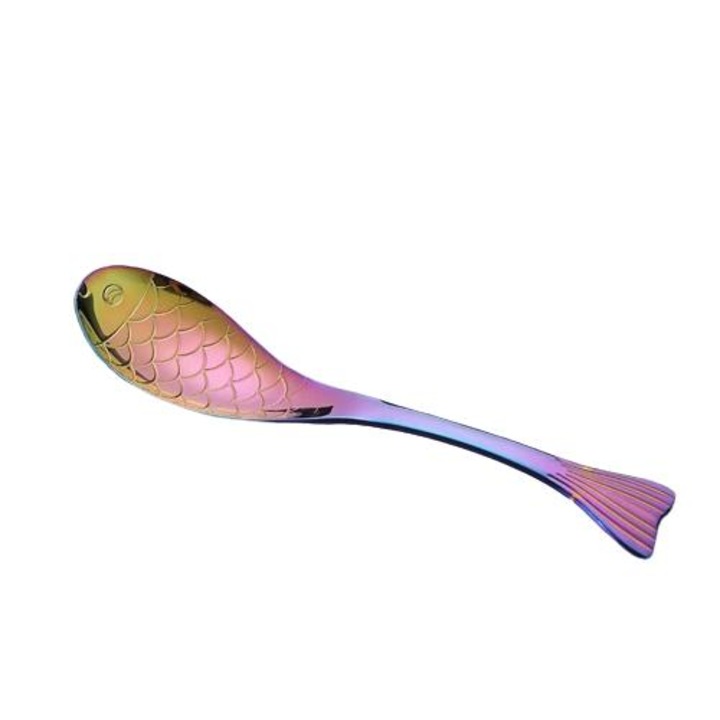Лъжица във формата на риба, 17x4.3cm, многоцветна