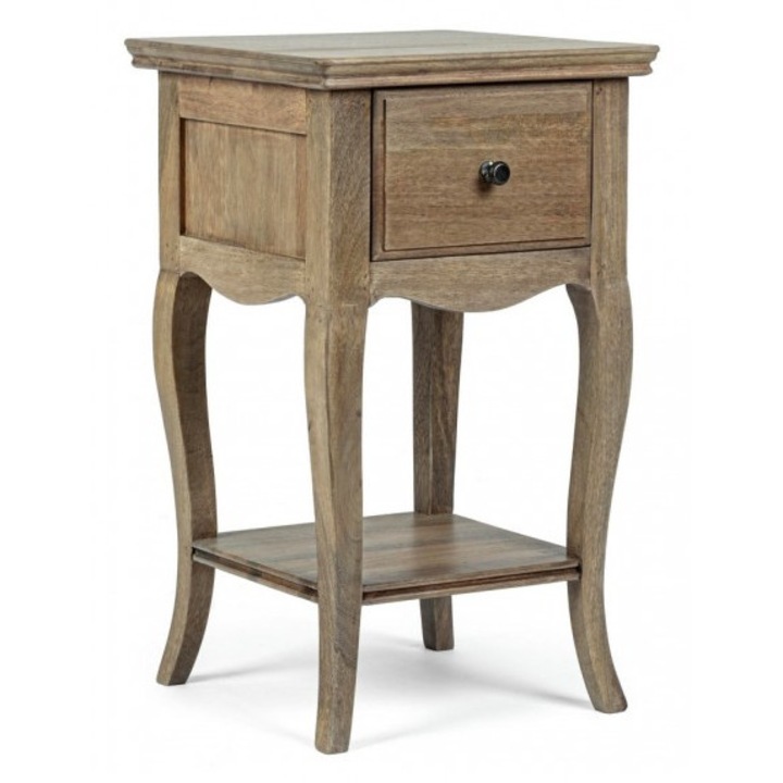 Noptiera lemn mango maro Domitille 35x35x59 cm