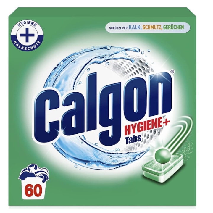 Tablete anticalcar pentru masina de spalat Calgon, Hygiene +, 60 buc