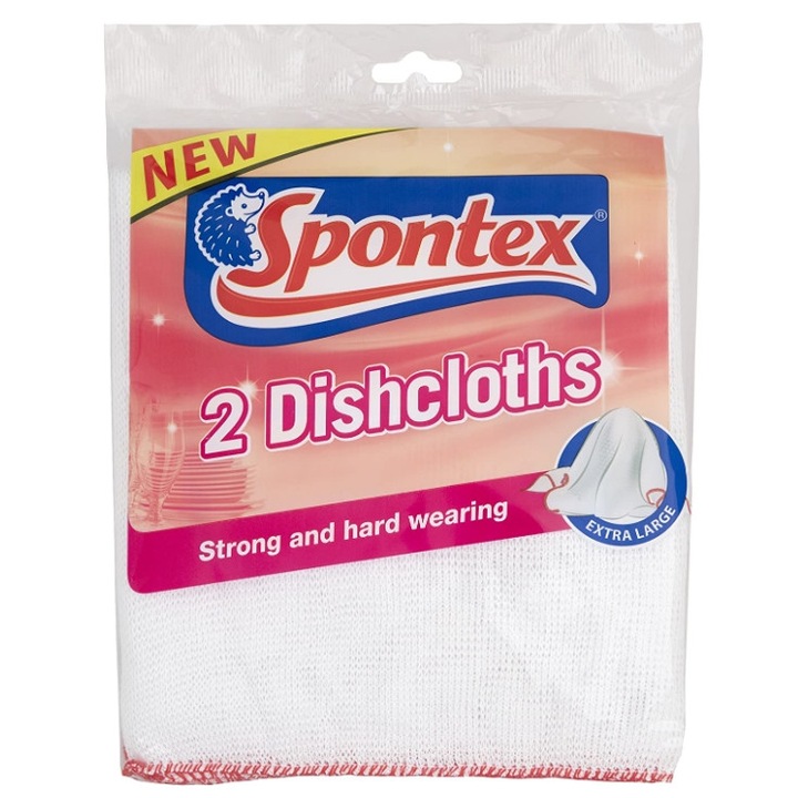 Set 2 lavete, Spontex, 313337, Alb