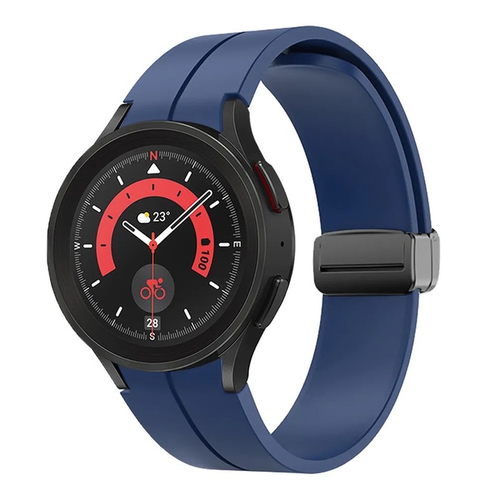 Samsung Watch 4/5 mágneses szil óraszíj,20mm, S.Kék (CEL-STRAPWATCH4MADBL)