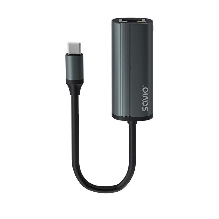 Адаптер USB-C 3.1 Gen 1 към RJ-45 Gigabit Ethernet, AK-56, Savio