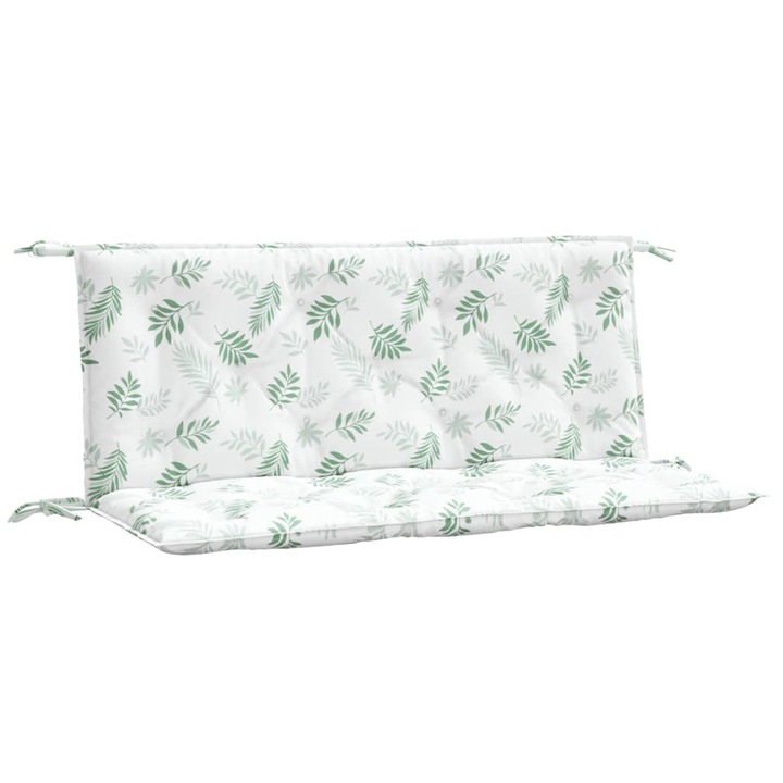 Set perne banca de gradina vidaXL, 2 buc., model frunze, 120x50x7 cm, textil, 2.5 Kg