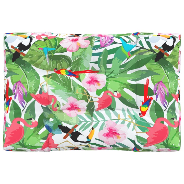 Perna de paleti vidaXL, multicolor, 120x80x12 cm, 3.95 Kg, material textil