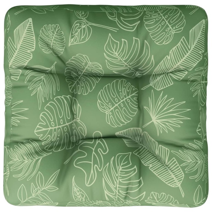 Perna de paleti vidaXL, model frunze, 50x50x12 cm, 0.7 Kg, textil