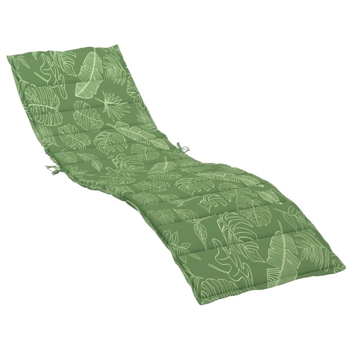 Perna de sezlong vidaXL, model frunze, 200 x 60 x 4 cm, 1.05 Kg, textil Oxford
