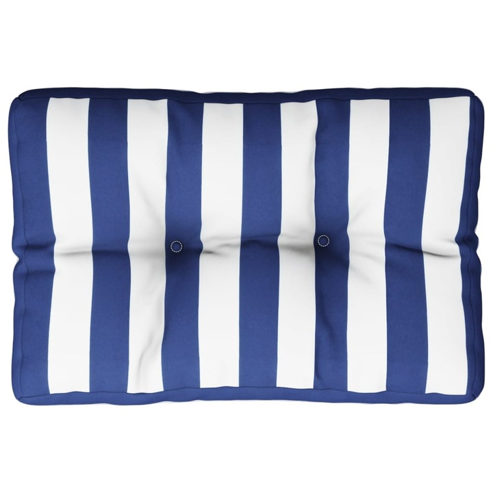 Perna de paleti vidaXL, dungi albastru/alb, 50x40x12 cm, textil, 0.75 Kg