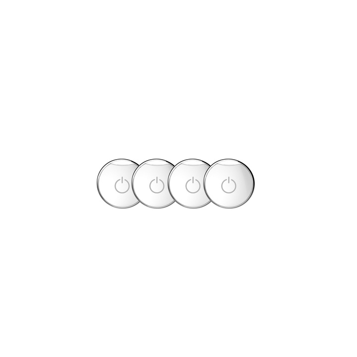 4 db távirányító készlet, félkövér, Smart Lock, fehér
