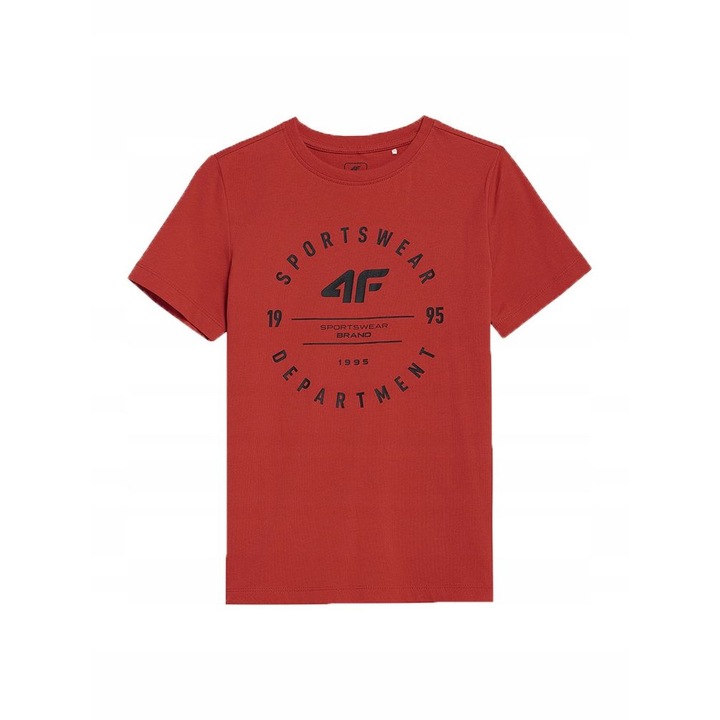 Tricou baieti, 4F, Bumbac, Rosu, Rosu