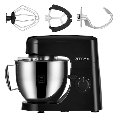Robot de bucatarie Zeegma Plannet Mix, 1800W, 5L, 8 moduri automate, Negru