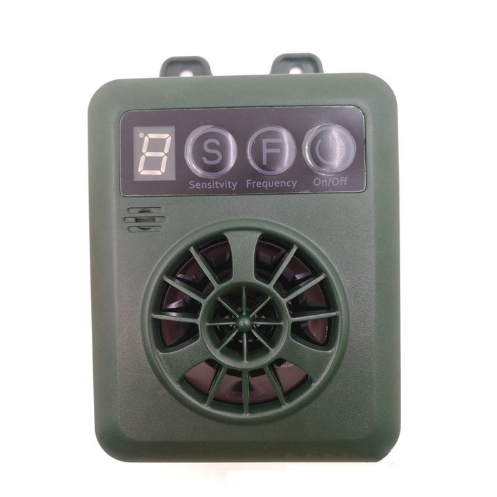 JENUOS Ultrahangos kutyaugatásgátló eszköz 4 frekvenciával, beltéri és kültéri használatra, nagy, közepes és kistestű kutyák számára, 15 méteres hatótávolság, USB töltés, IP45 vízálló kivitel, zöld