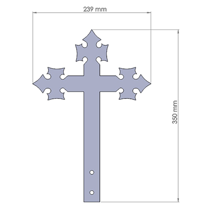 Cruce pentru acoperis MARO 350x239x3 mm