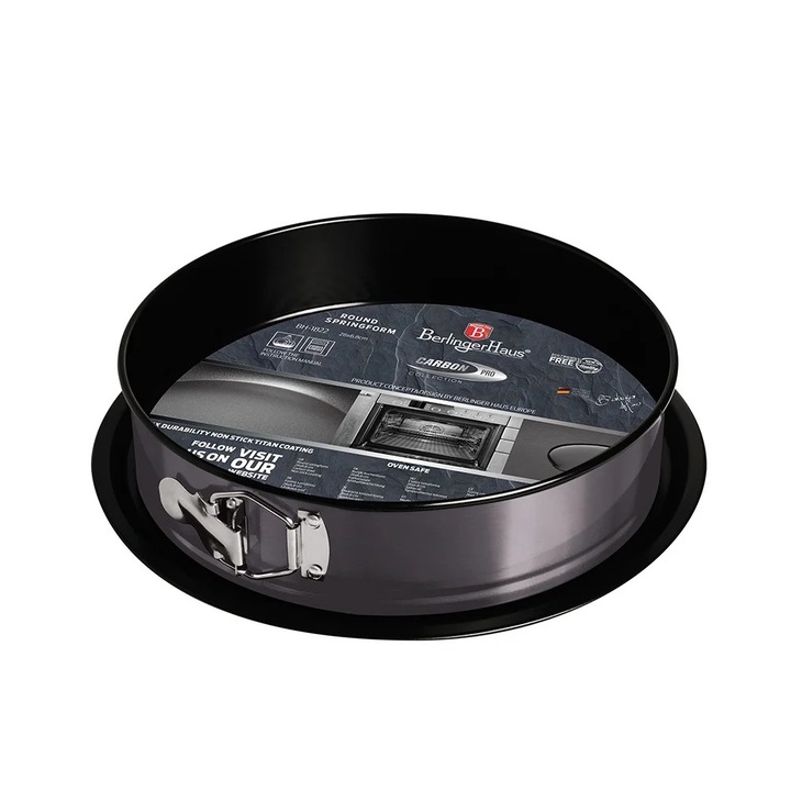 Kerek tálca levehető aljjal, titán állapotban Carbon Pro Berlinger Haus BH 1822A