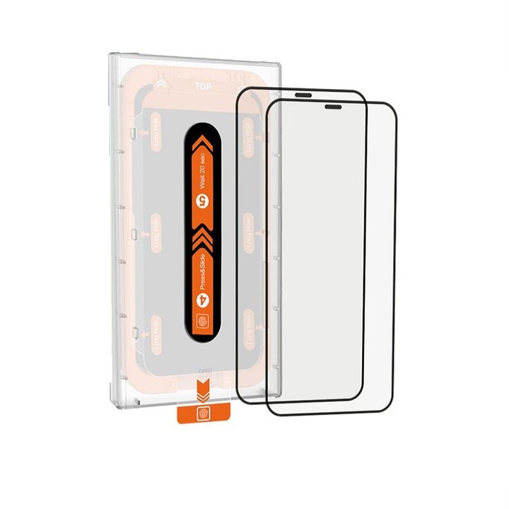 2 db átlátszó üvegfólia készlet Mobile Origin Screen Guard rögzítési rendszerrel, amely kompatibilis az iPhone 11 Pro / XS / X telefonnal