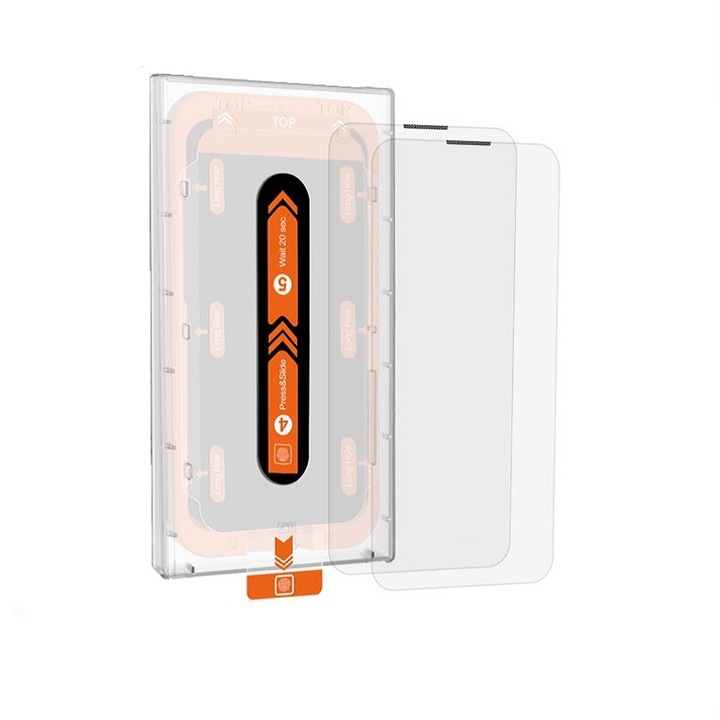 2 db átlátszó üvegfólia készlet Mobile Origin Screen Guard rögzítőrendszerrel, kompatibilis iPhone 13 Minivel