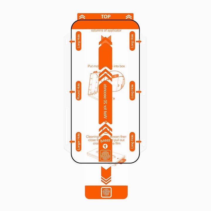Tartalék üvegfólia a Mobile Origin Orange Screen Guard készülékhez Tartalékkészlet kompatibilis iPhone 11 / XR Black telefonnal