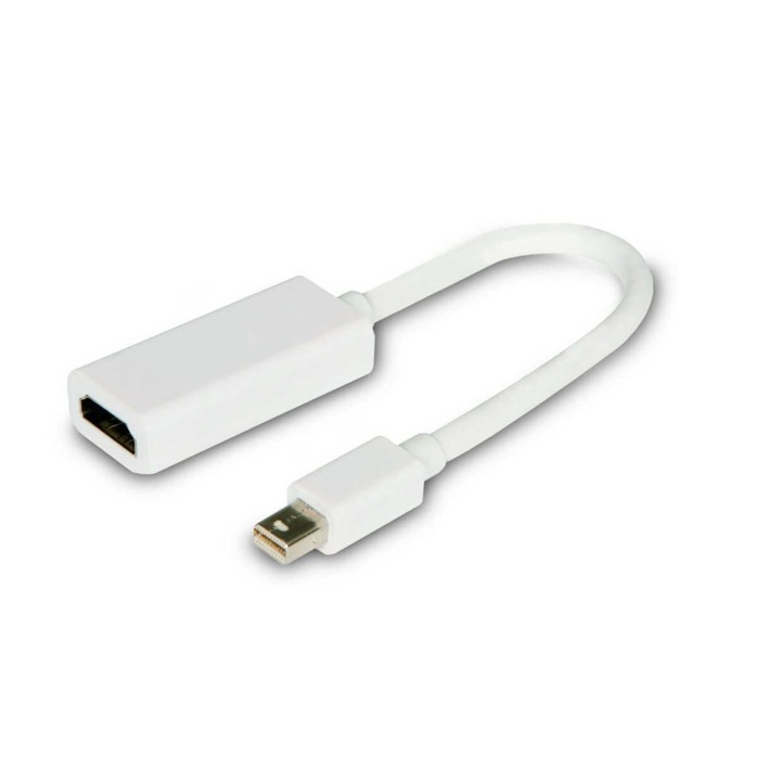 Преходник mini DisplayPort към HDMI, 19 см, бял