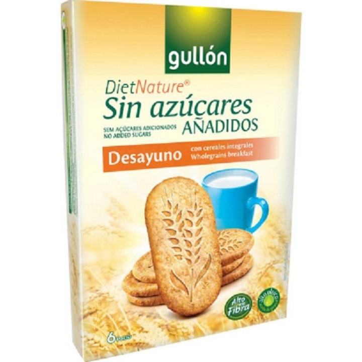 Biscuiti fara zahar Mic Dejun cu cereale integrale Gullon 216g