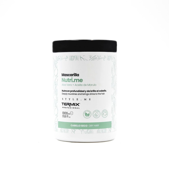 Masca nutritiva vegana cu aloe vera pentru par uscat, Termix, Nutri me, 1000ml