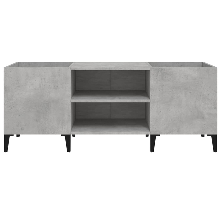 Шкаф за грамофонни плочи vidaXL, Сив, 121x38x48 см, Инженерно дърво, 21.1 Kg