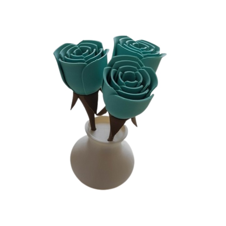 Декоративна ваза fixGuard 3D Decor, Roses, 12.5cm