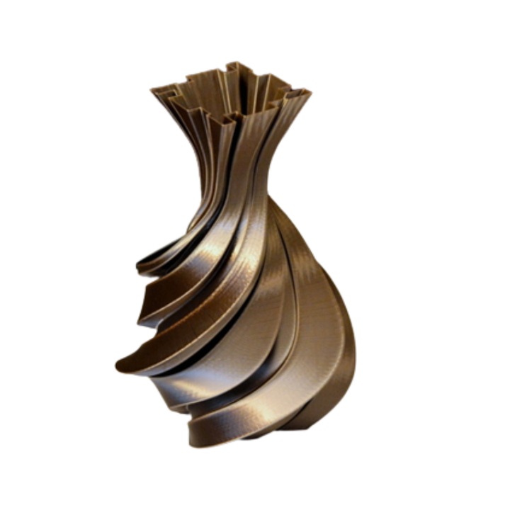 Декоративна ваза fixGuard 3D Decor, Spiral v1, 16.5cm, Silver