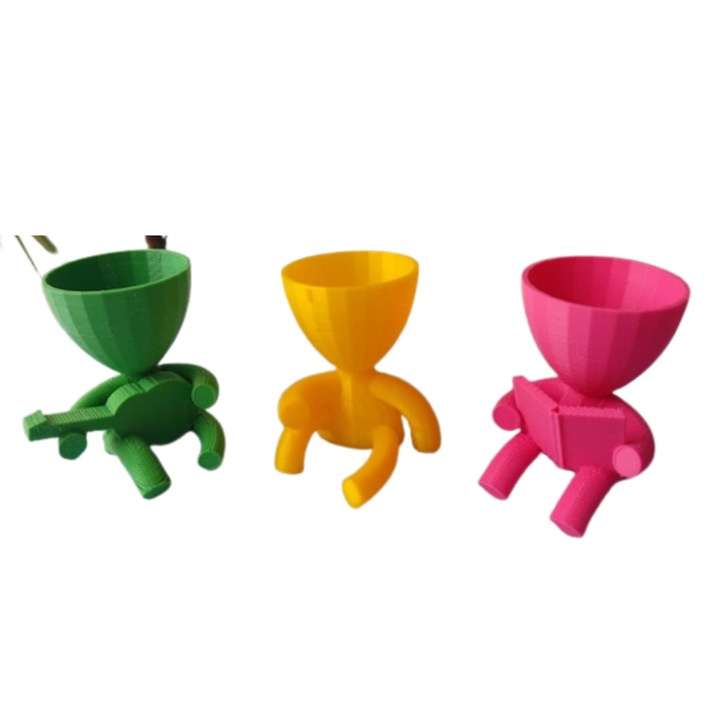 Декоративна ваза fixGuard 3D Decor, Vase Plant, 3бр, 6.5cm, Colorful