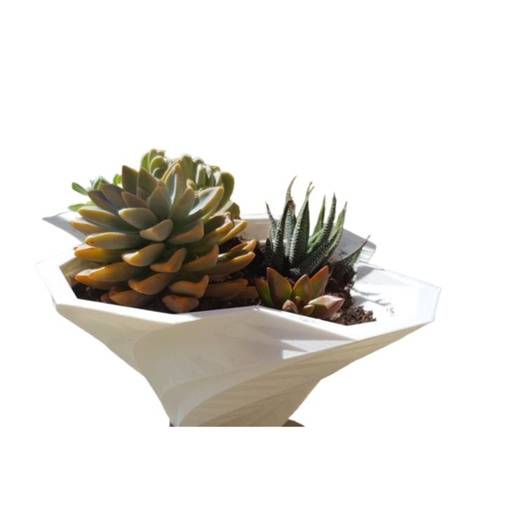 Декоративна ваза fixGuard 3D Decor, Geometric 2, 6cm, White