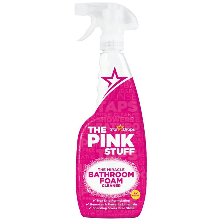 Спрей пяна за почистване на баня The Pink Stuff, 750 мл