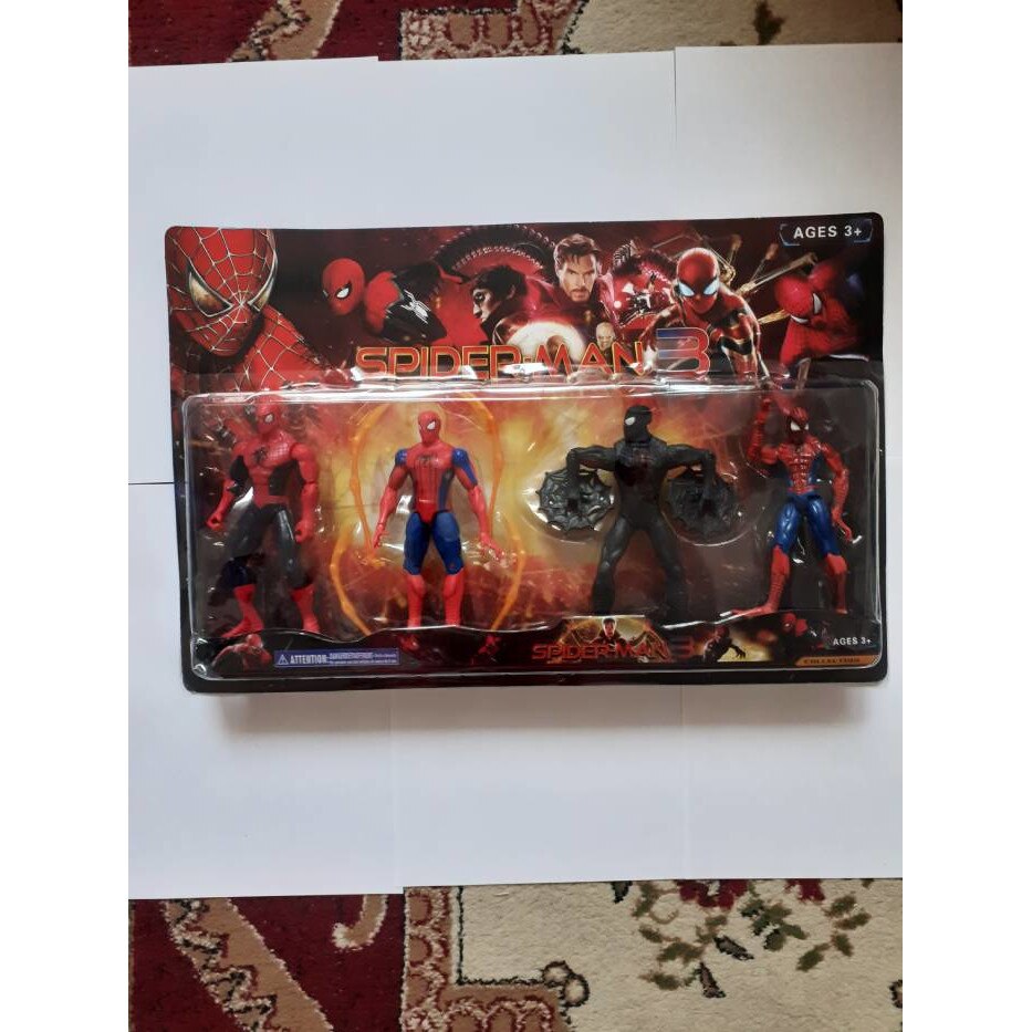Комплект от 4 фигурки, съвместими с Spider-Man 3, пластмасови, 17 см ...