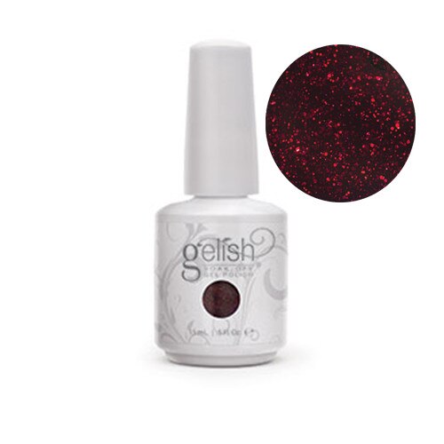 Gel Soak Off GELISH Wanna Share A Lift? - Deep Red Glitter 15 ml (.5 oz)