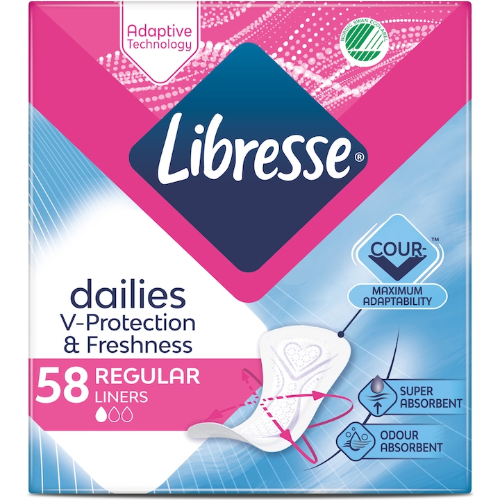 Ежедневни превръзки Libresse Normal, 58 бр